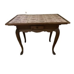 Bord rokokko stil med 24 hollandske fliser fra 1700 rene