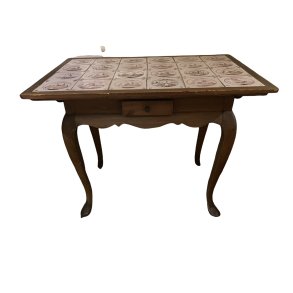 Bord rokokko stil med 24 hollandske fliser fra 1700 rene