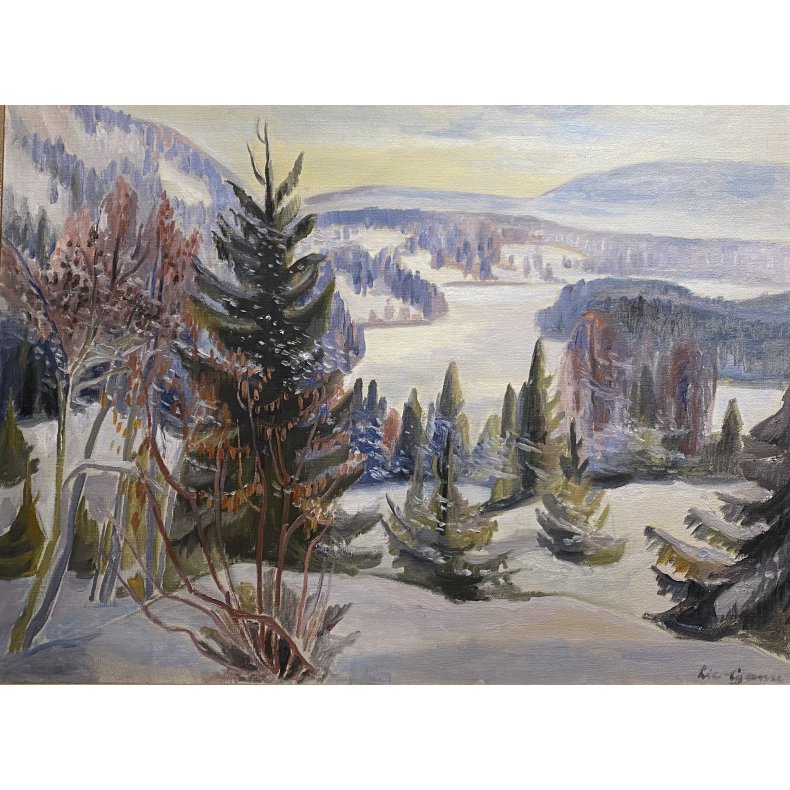 Johan Lie-Gjemre (1900-1991) "Vinterdag"