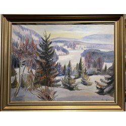 Johan Lie-Gjemre (1900-1991) "Vinterdag"