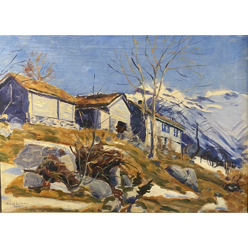 Karl Lkke (1870-1943) "Fra Gudbrandsdalen 1932"