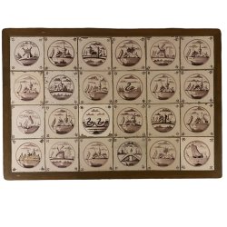 Bord rokokko stil med 24 hollandske fliser fra 1700 rene